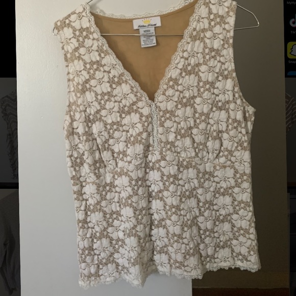 COPY - Kathleen Kirkwood sleeveless lace top - Picture 1 of 2